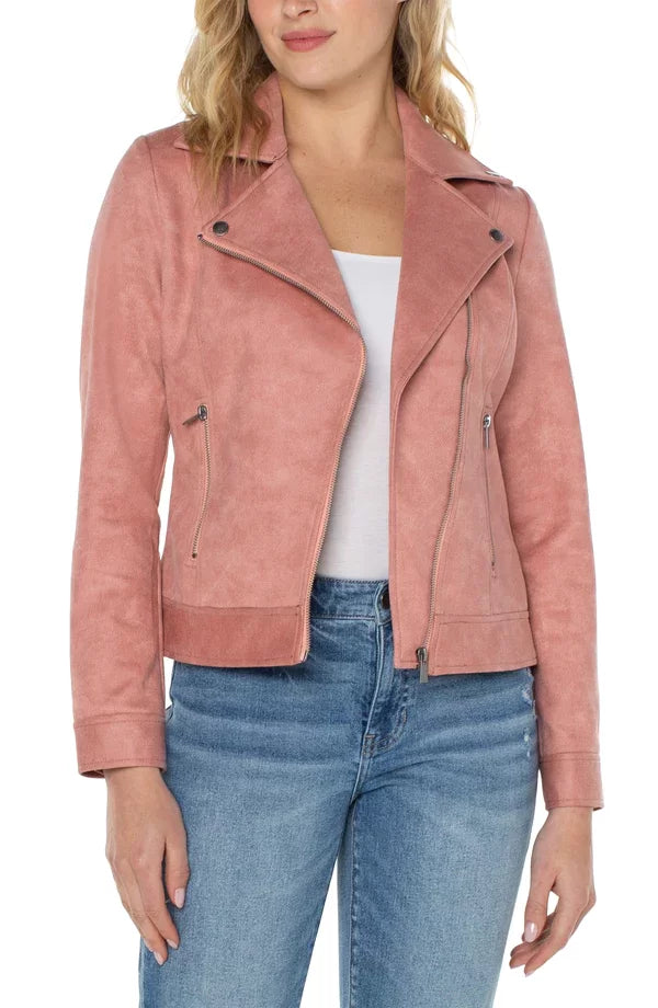 LIVERPOOL MOTTO JACKET-COLOR HAZE displayed on a model, perfect for trendy coastal style from Raggdoll Boutique.