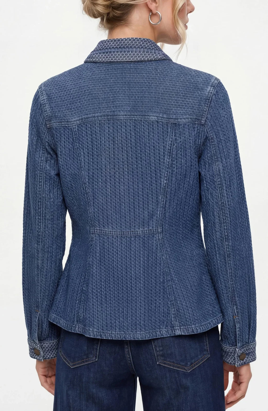 LP- Fit And Flare Trucker Jacket -Blue Doris