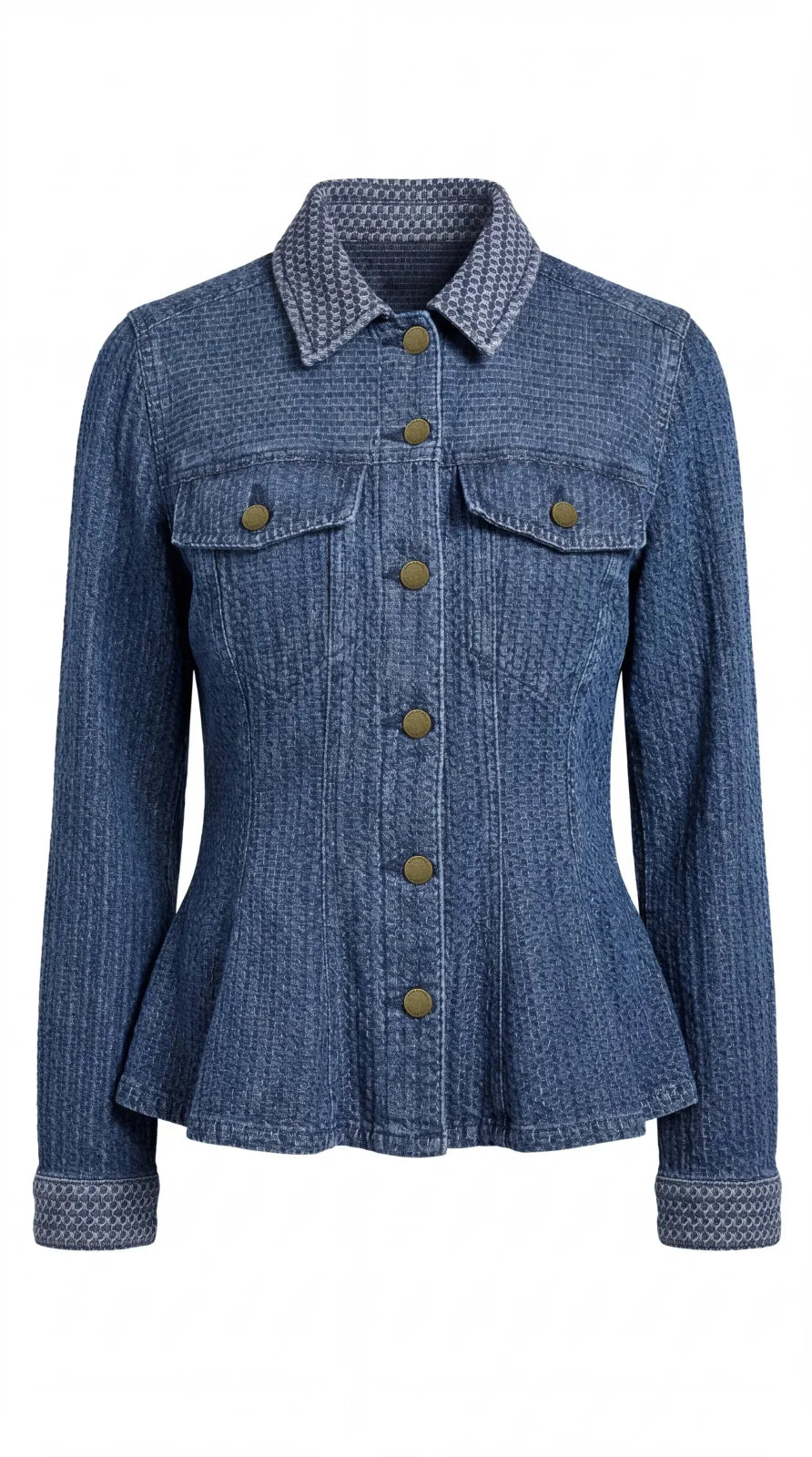 LP- Fit And Flare Trucker Jacket -Blue Doris