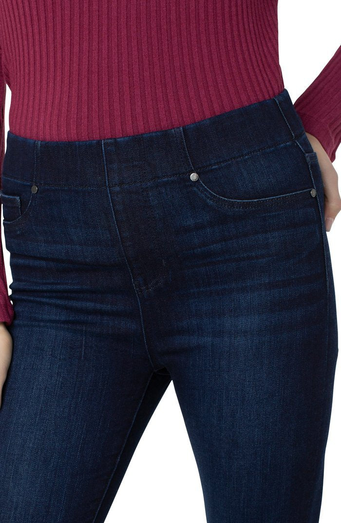 CHLOE HI-RISE ANKLE SKINNY JEAN LIVERPOOL shown in dark denim, perfect for summer outfits Texas at Raggdoll Boutique.