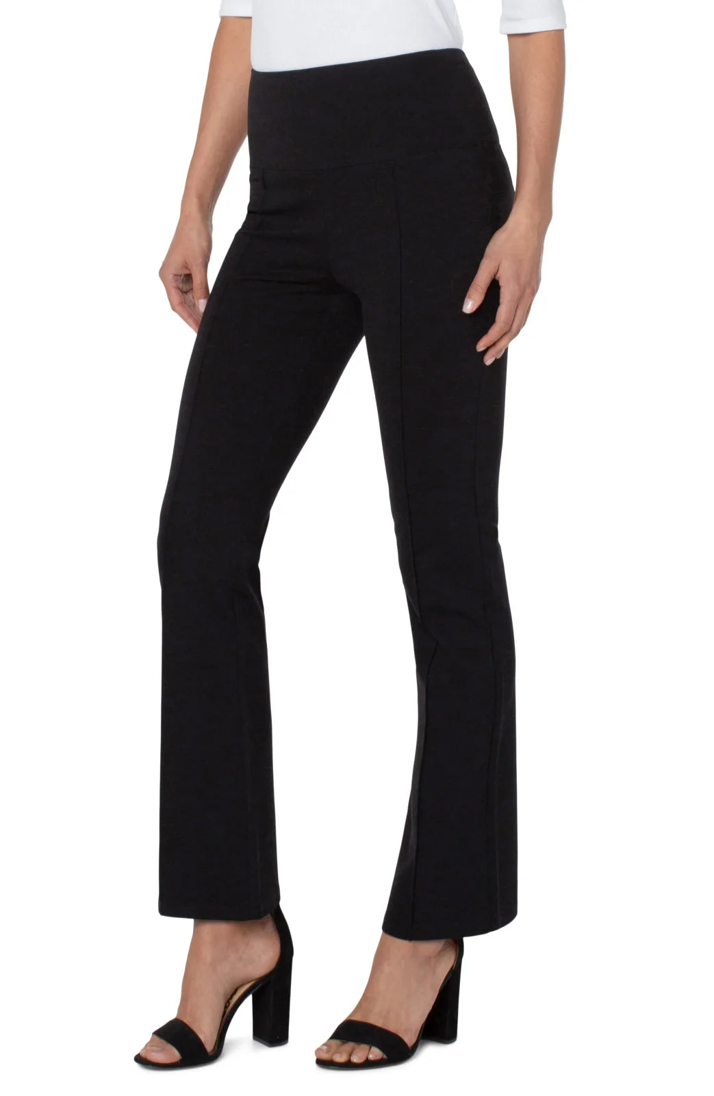 Pearl Full Length Black Flare Pant