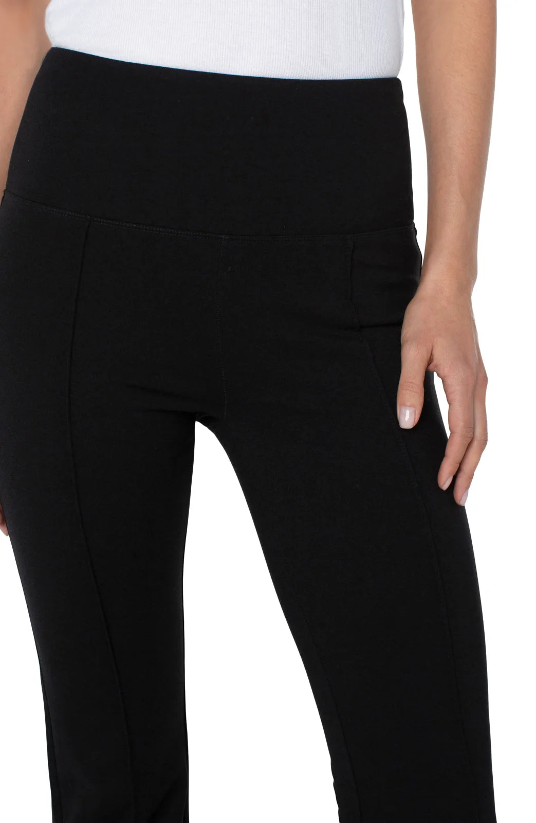 Pearl Full Length Black Flare Pant