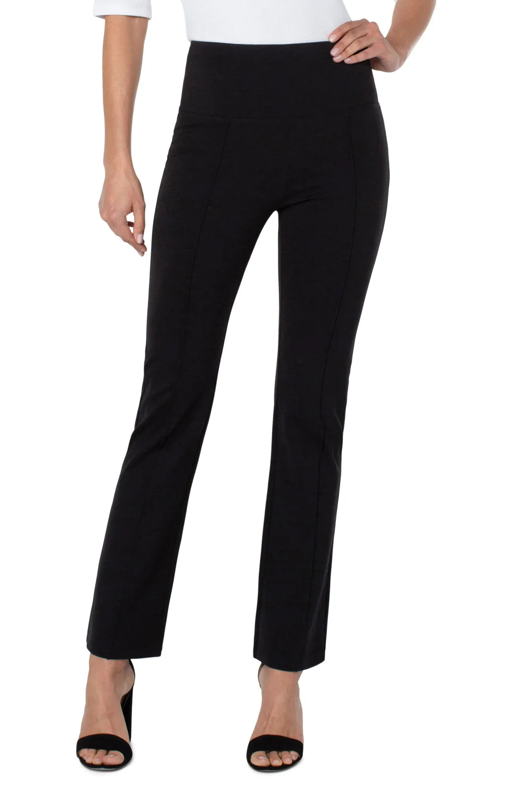 Pearl Full Length Black Flare Pant