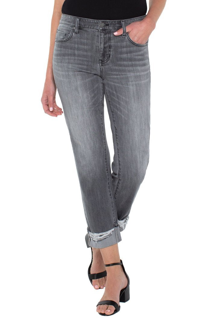 Fashionable women's gray jeans from Liverpool clothing brand, perfect for coastal boutique clothing and stylish tops for women.
