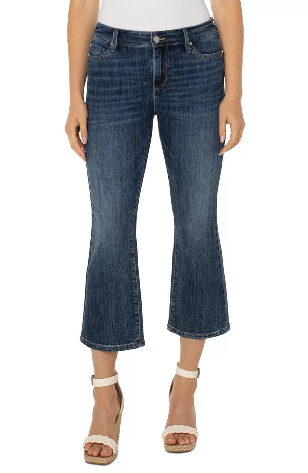 LIVERPOOL HANNAH CROP FLARE JEANS for women, trendy coastal style from Raggdoll Boutique, perfect for summer outfits Texas.
