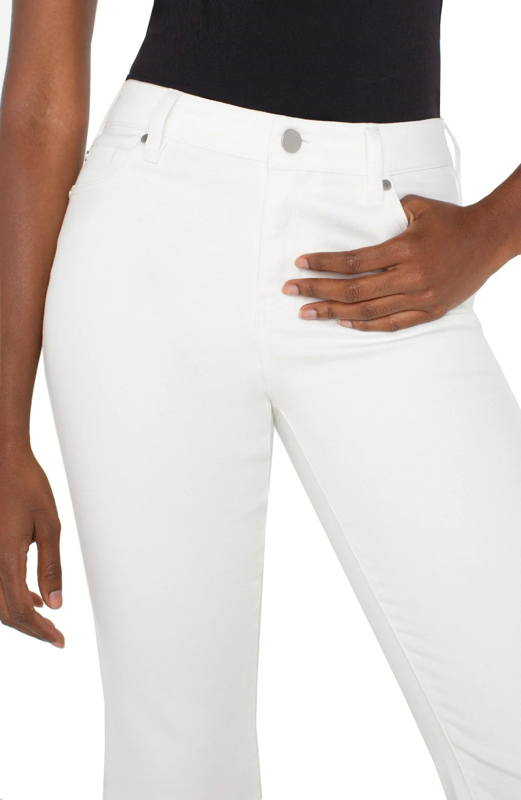 LP Hannah Crop Flare Jean-White