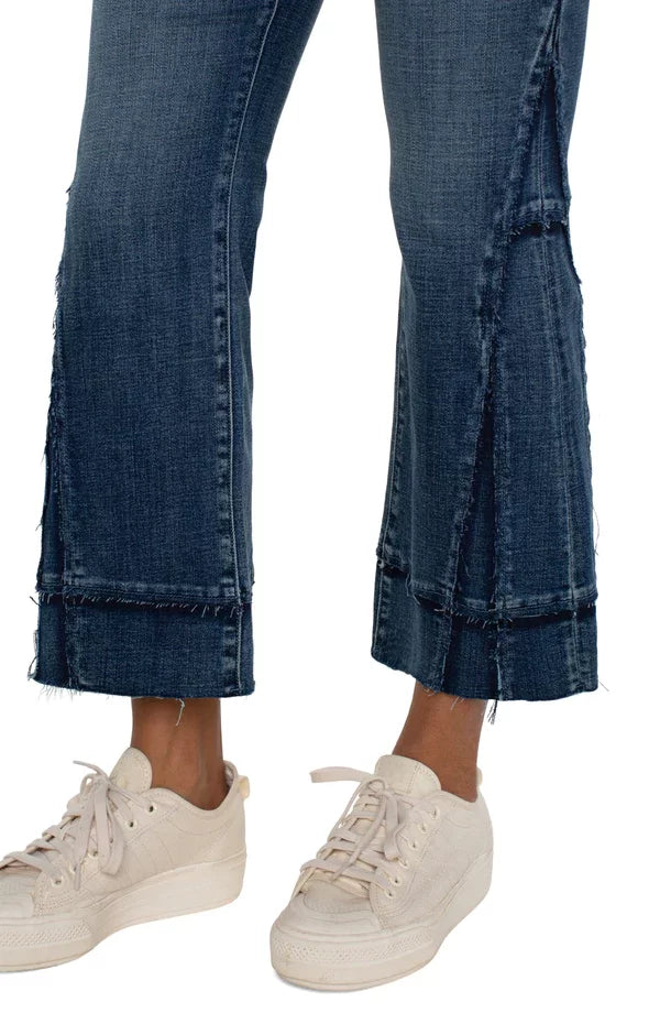 LP HANNAH HI-RISE CROP FLARE WITH SEAM DETAIL worn with casual shoes, perfect for trendy coastal style at Raggdoll Boutique.