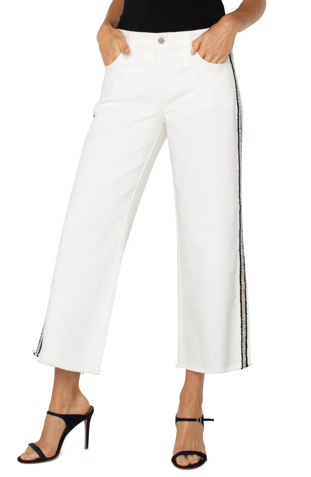 LP Stride High-Rise Crop in Bright White, stylish women's bottoms from a Port Aransas boutique, curated for tropical vacations.