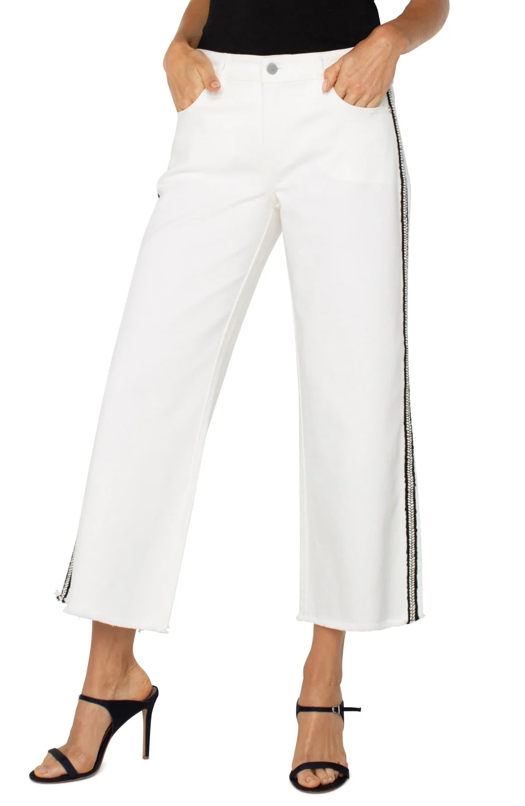 LP Stride High-Rise Crop in Bright White, stylish women's bottoms from a Port Aransas boutique, curated for tropical vacations.
