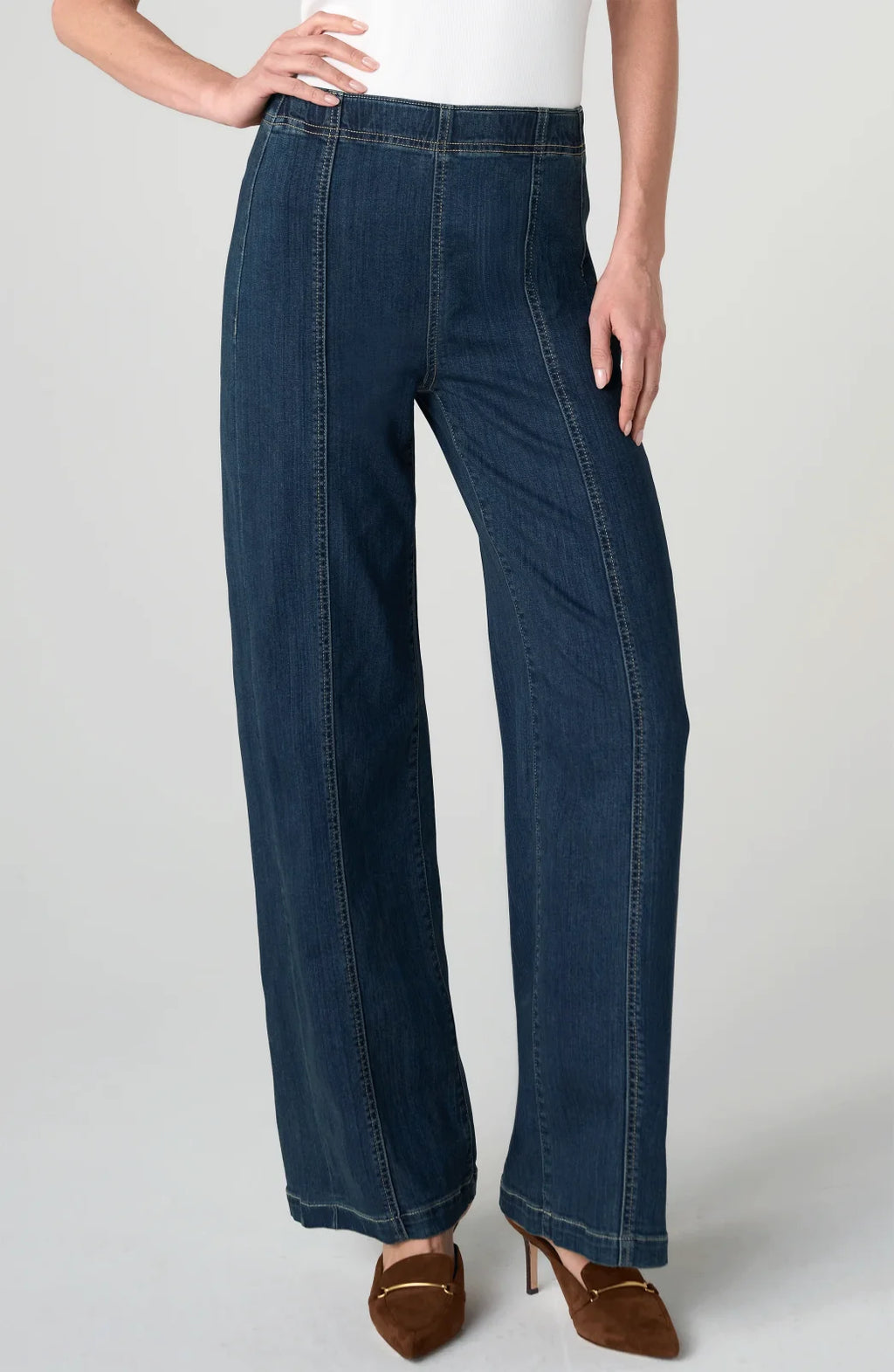 LP High Rise Pull-on Wide Leg W/ Seam Detail -Crosswind