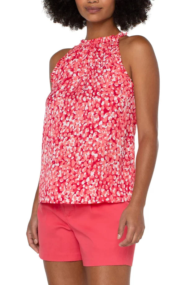 LIVERPOOL WATERMEL SUGAR HALTER TOP paired with pink shorts, perfect for summer outfits Texas from Raggdoll Boutique.