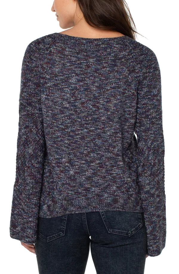 Back view of LIVERPOOL STARRY NIGHT SWEATER, featuring trendy coastal style from Raggdoll Boutique.