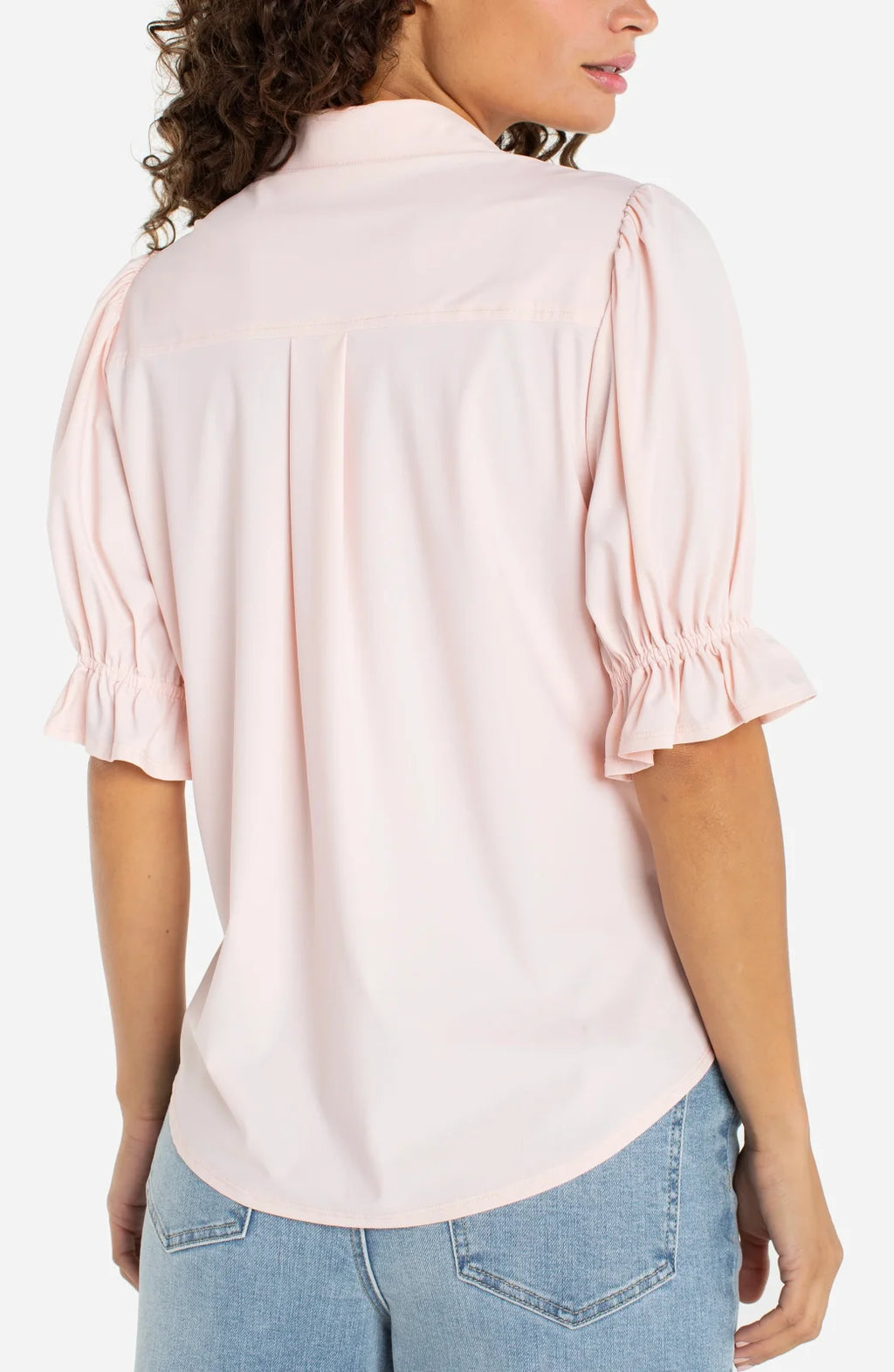 LP Snap Front Knit Shirt- Light Pink