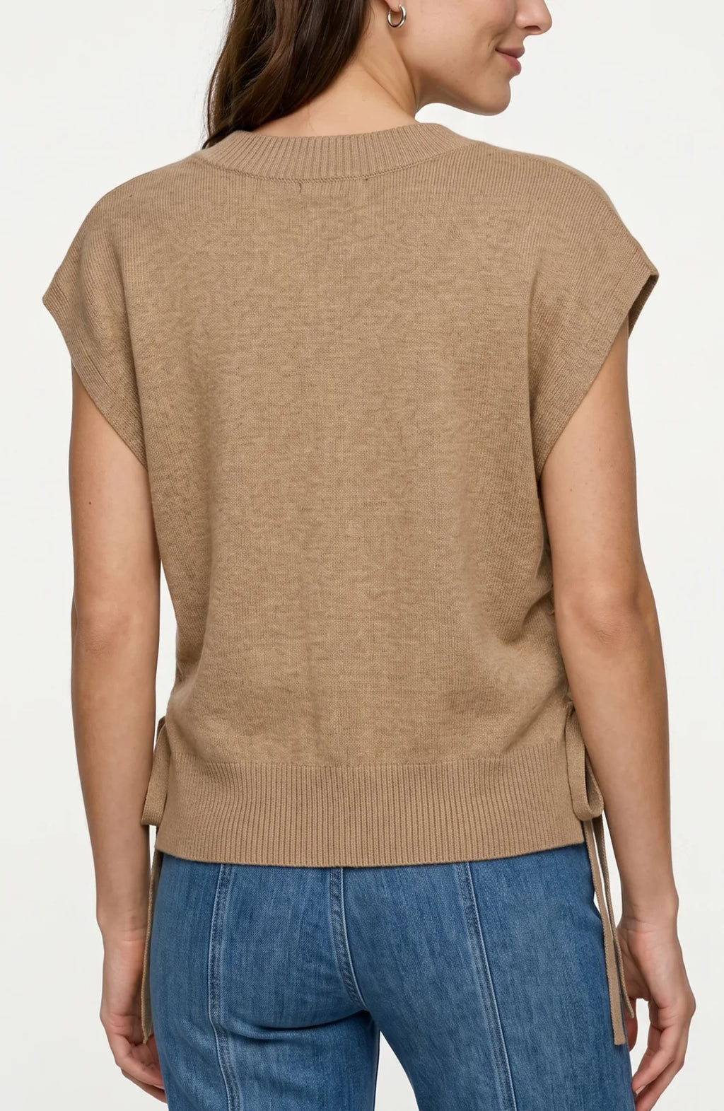 LP V-neck Dolman Sweater W/ Ties -Harvest Khaki