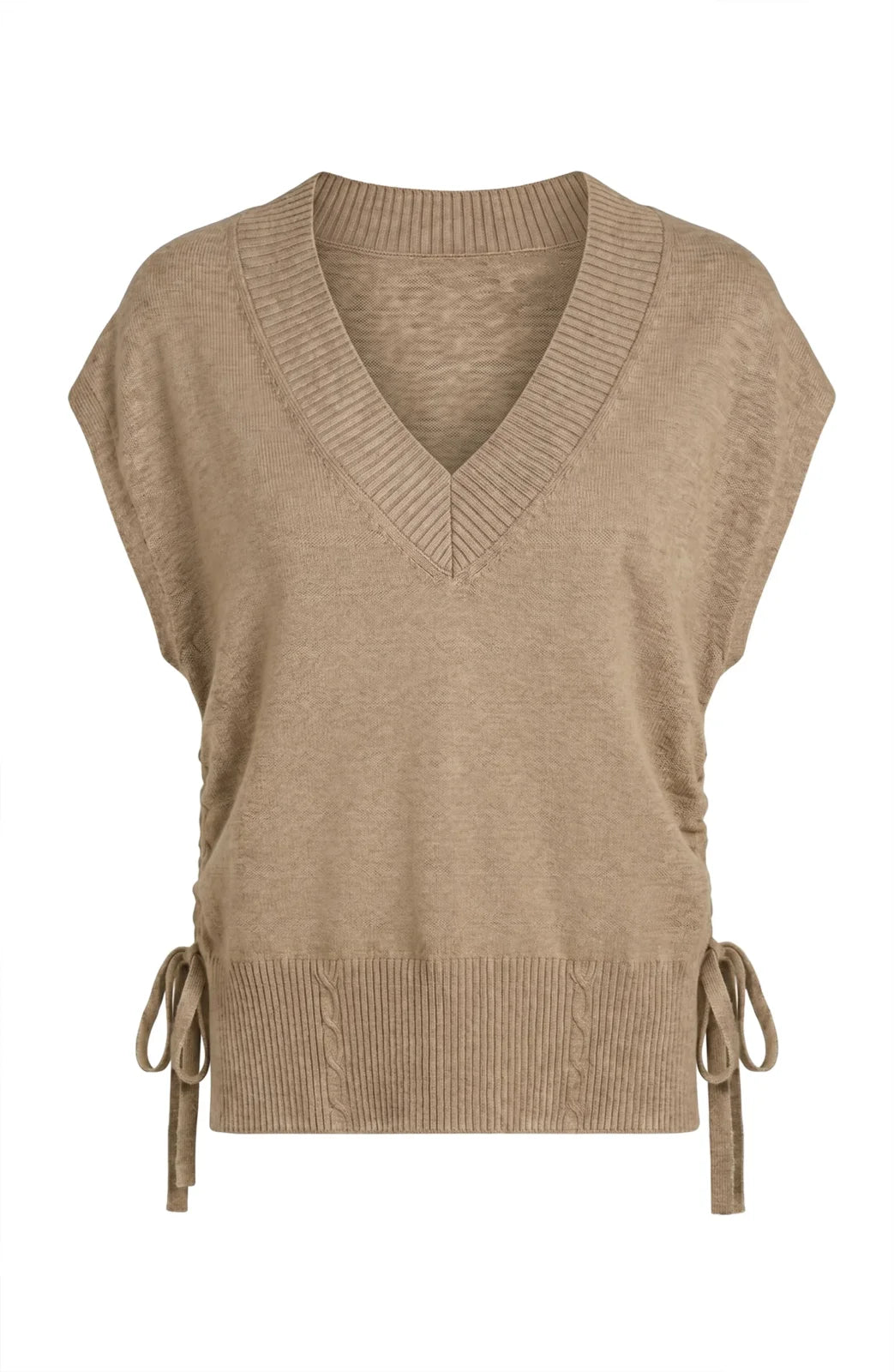 LP V-neck Dolman Sweater W/ Ties -Harvest Khaki