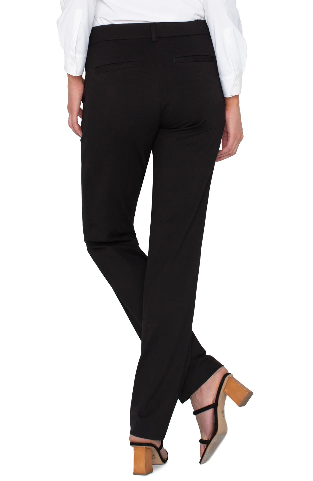 Liverpool Kelsey Knit Trouser in Black, stylish women's bottoms, ideal for coastal boutique clothing and curvy plus size fashion.