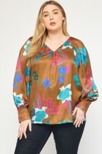 PLUS CAMEL, TURQUOISE , PINK TOP from Raggdoll Boutique, perfect for trendy coastal style and summer outfits Texas.