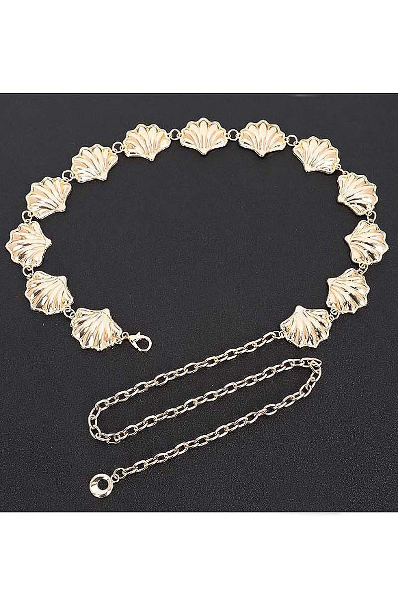 Multi Shell Chain Belt (Gold)