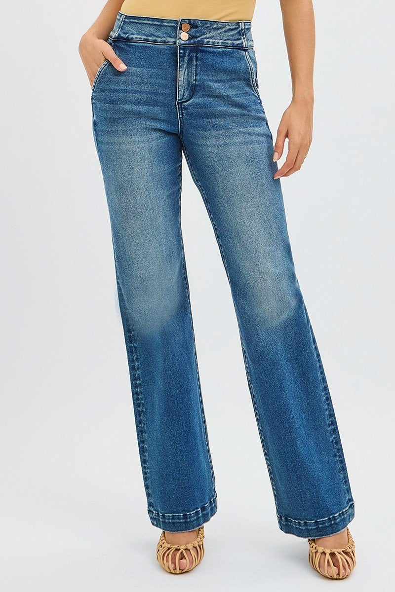 Risen HR Bootcut- Dark Double Button