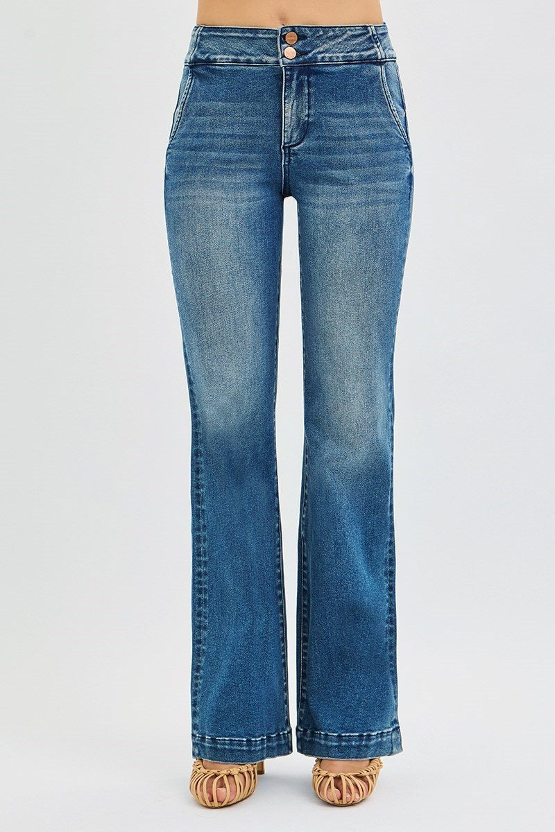 Risen HR Bootcut- Dark Double Button