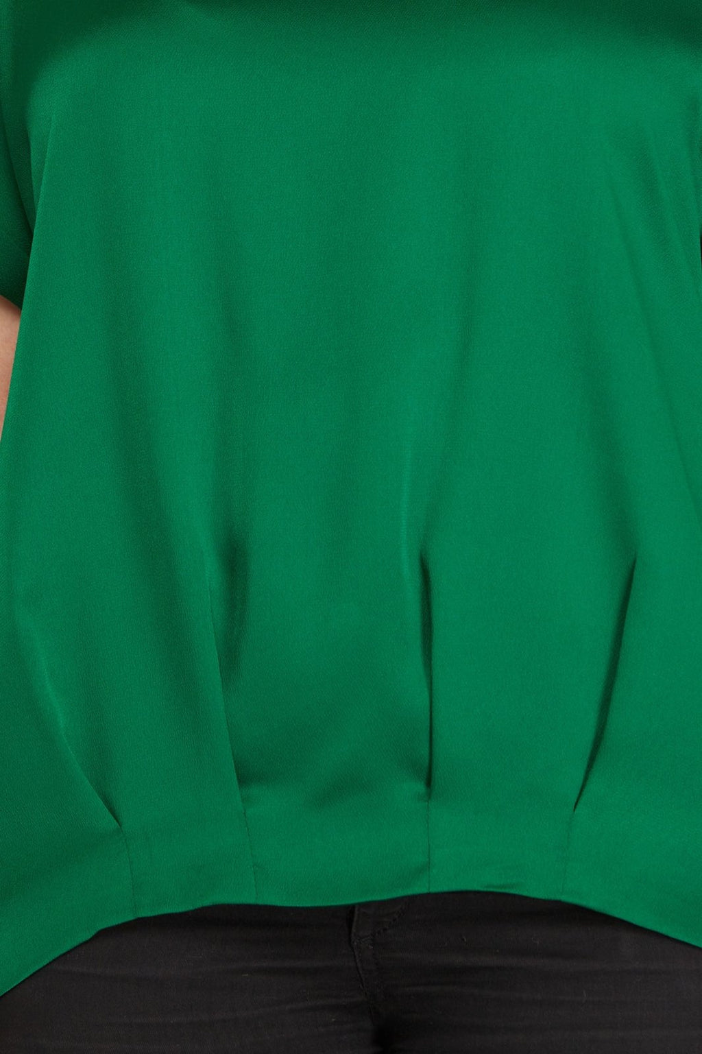PLUS EMERALD GREEN HI-LO TOP displayed in a trendy style, perfect for summer outfits at Raggdoll Boutique.