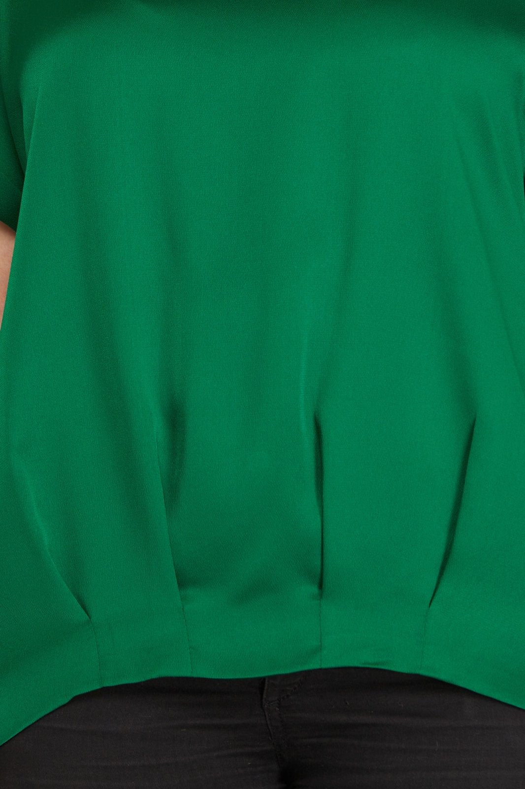 PLUS EMERALD GREEN HI-LO TOP displayed in a trendy style, perfect for summer outfits at Raggdoll Boutique.