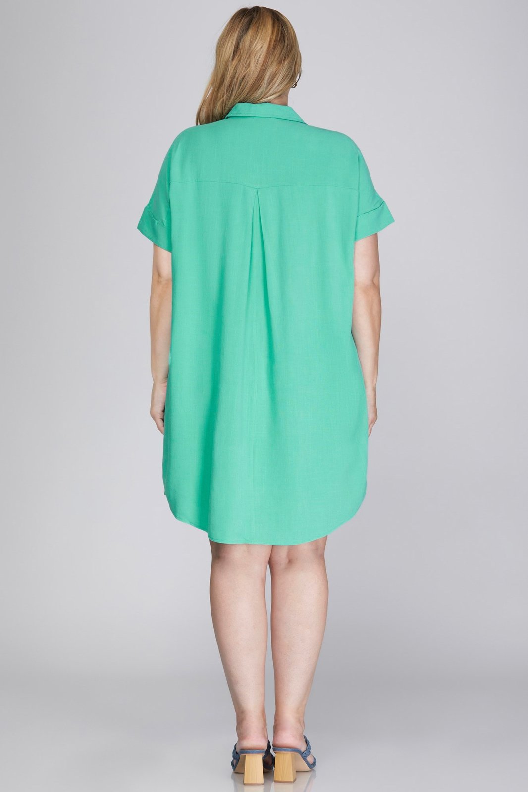 Plus Light Jade Dress showcasing a trendy coastal style by Raggdoll Boutique, perfect for summer outfits Texas.