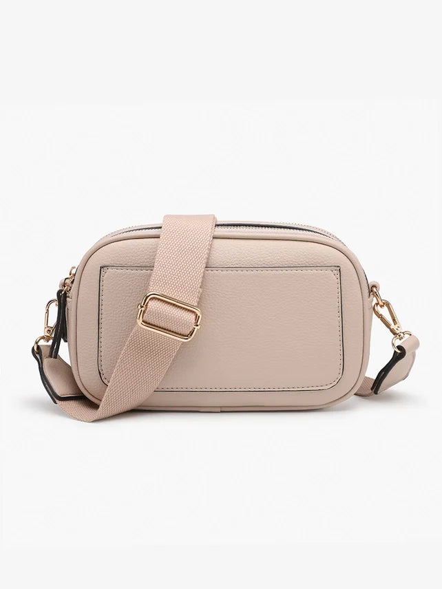 Sky Dual Zip Crossbody w/ Slip Pocket-Parchment