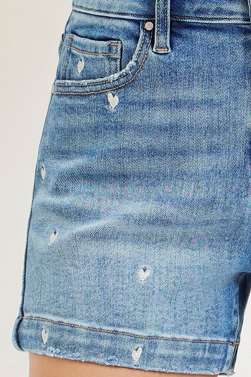 Risen -Embroidered Heart Short