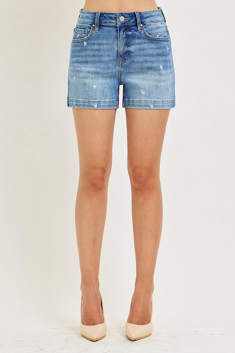 Risen -Embroidered Heart Short
