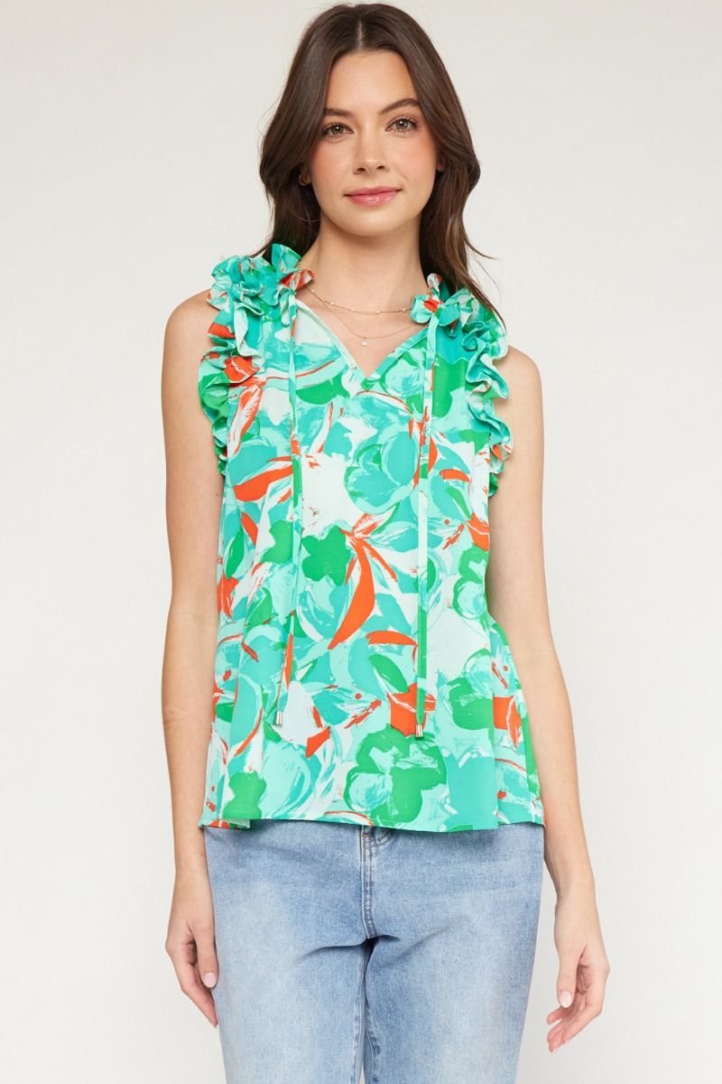 GREEN, RED, WHITE TOP from Raggdoll Boutique, perfect for vacation wardrobe and summer outfits Texas.