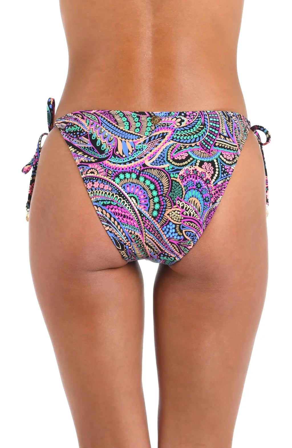 Colorful Sunshine 79 Disco Dream Side Tie Hipster Bottom, perfect for coastal boutique clothing and beach vacations.