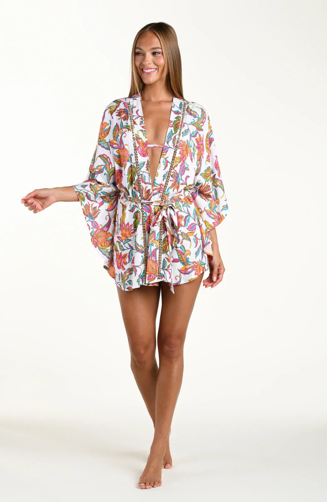 Wild Vines Open Front Kimono