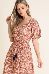 SIMPLE & SWEET THML MIDI DRESS featured at Raggdoll Boutique, perfect for vacation wardrobe and summer outfits in Texas.