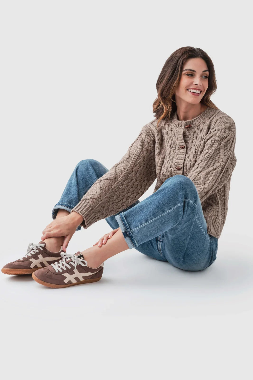 Sasha Sneaker in Brown Suede