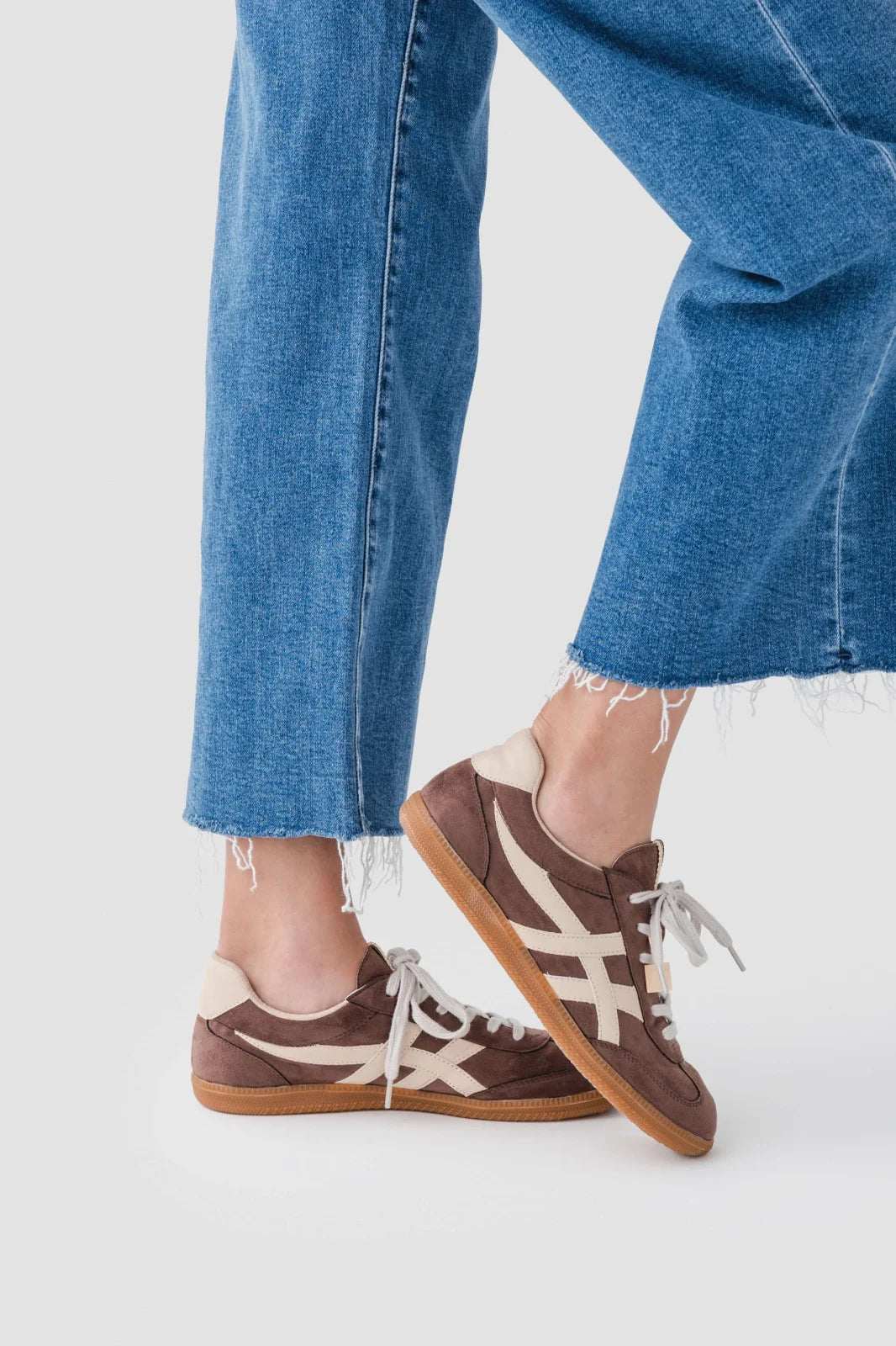 Sasha Sneaker in Brown Suede