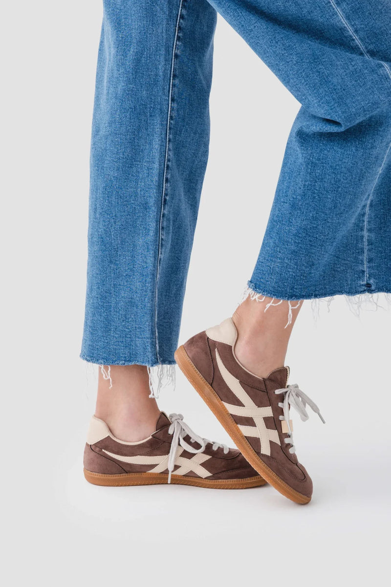 Sasha Sneaker in Brown Suede