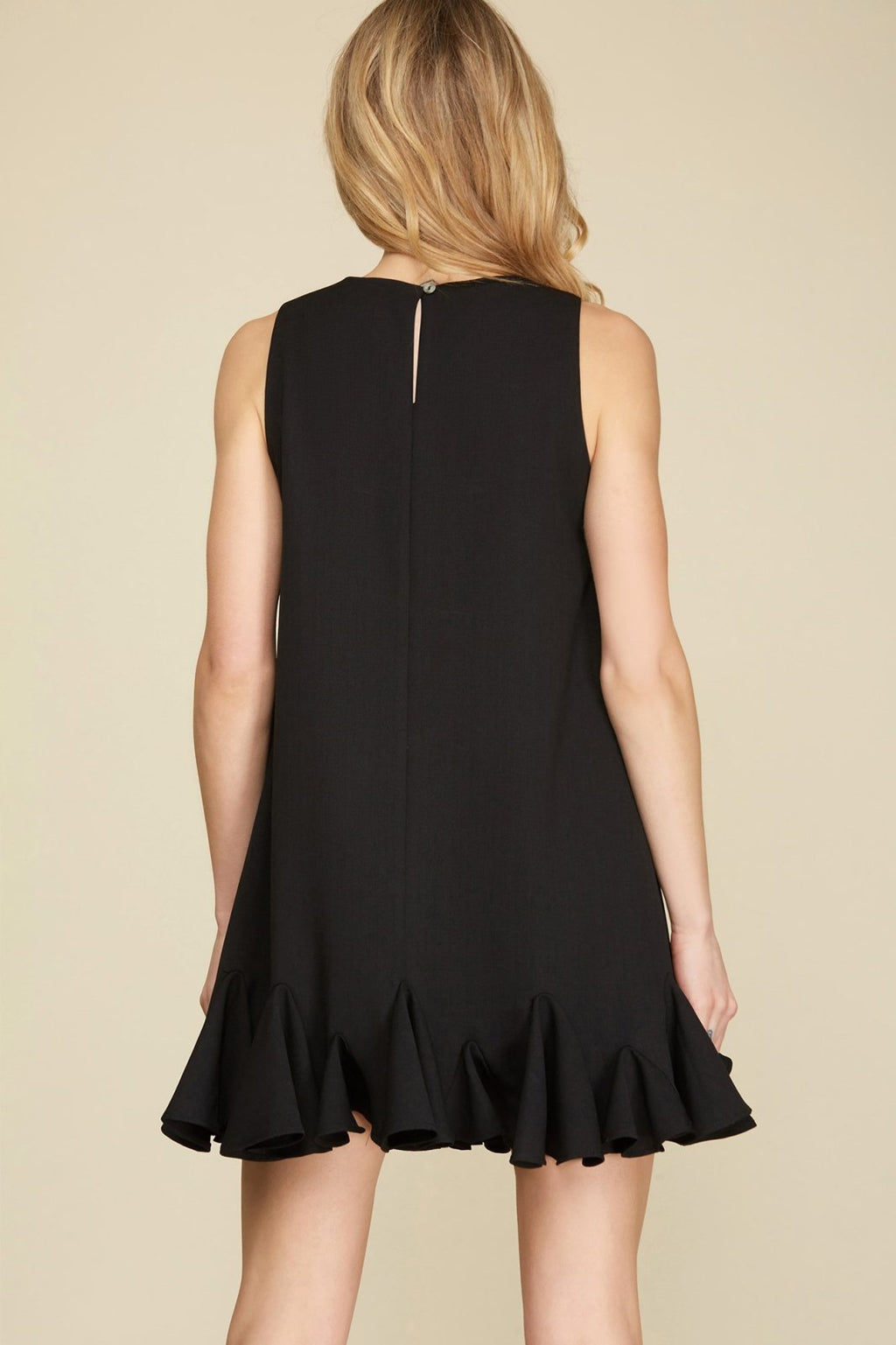 LBD -SO CUTE! black dress with flounce hem from Raggdoll Boutique, perfect for summer outfits Texas.