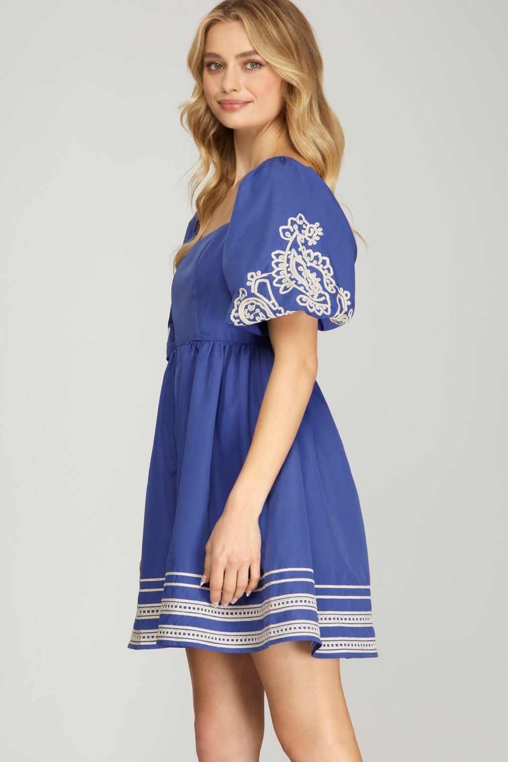 Let Me Be Your Royal Dress featuring intricate embroidery, perfect for summer outfits Texas from Raggdoll Boutique.