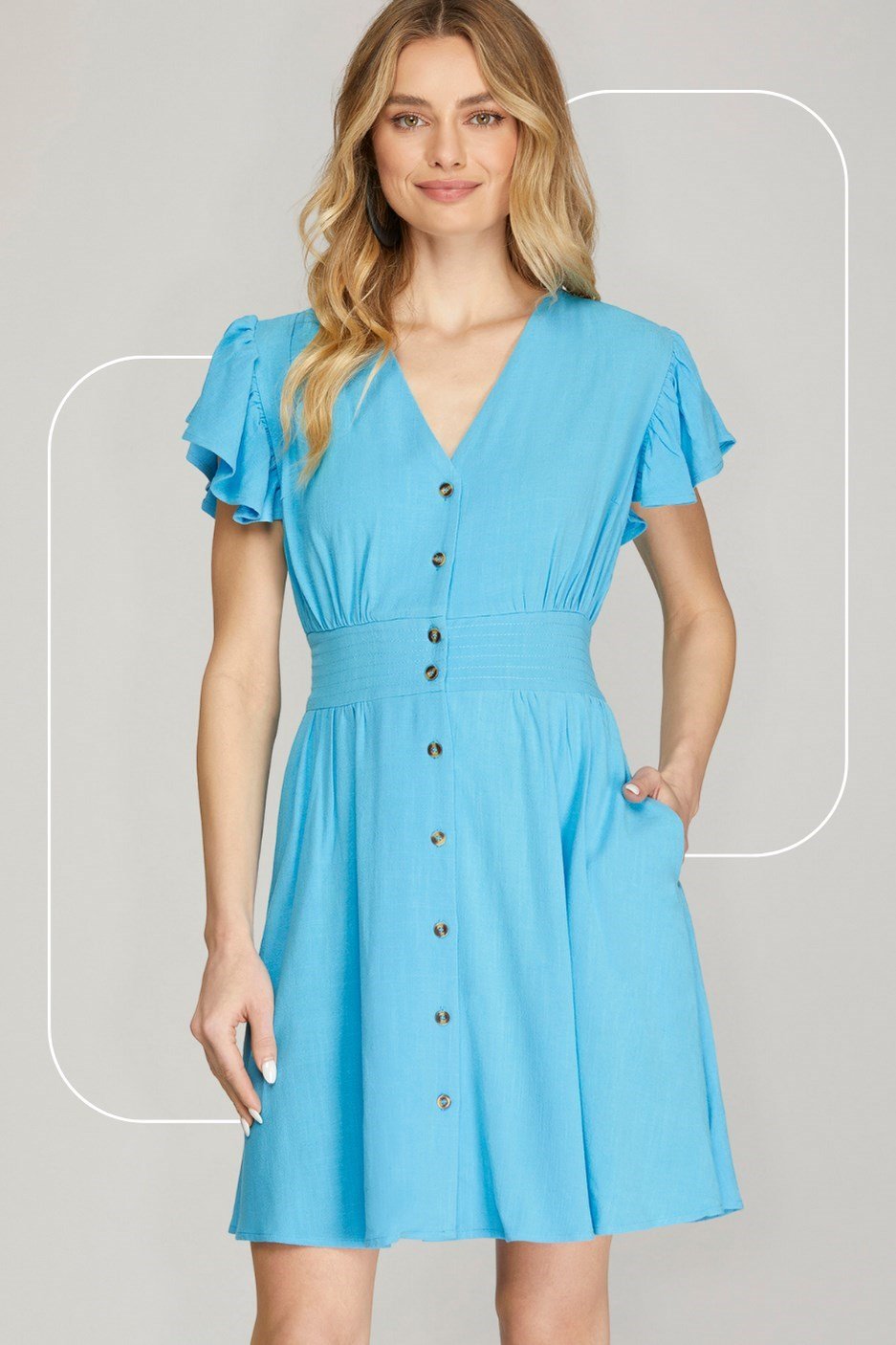 CARIBBEAN SEA BLUE DRESS from Raggdoll Boutique, perfect for summer outfits Texas and trendy coastal style.