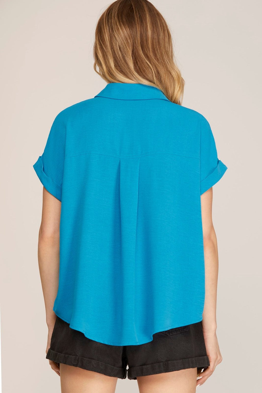 DIVA BLUE WOVEN TOP from Raggdoll Boutique, showcasing trendy coastal style, perfect for summer outfits Texas.