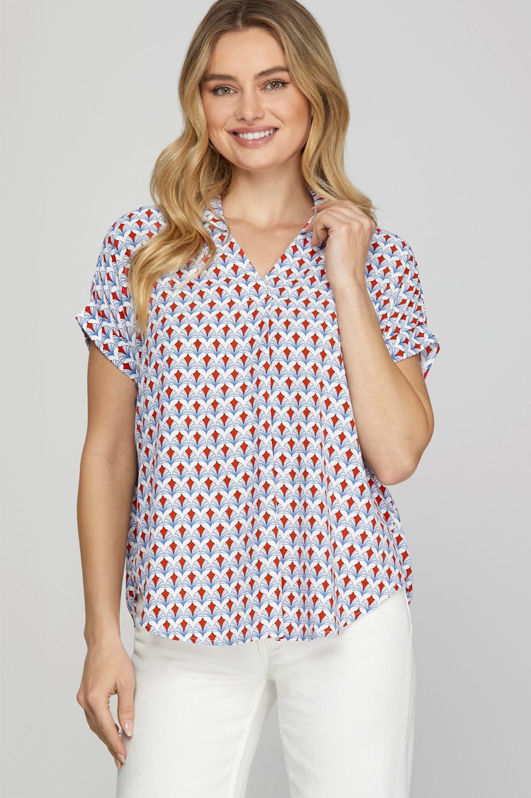Stylish Carol Top, perfect for coastal boutique clothing, ideal for beach dresses and tropical vacations.