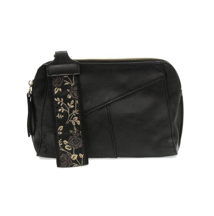 Gigi-New Black Crossbody w/ Woven Strap
