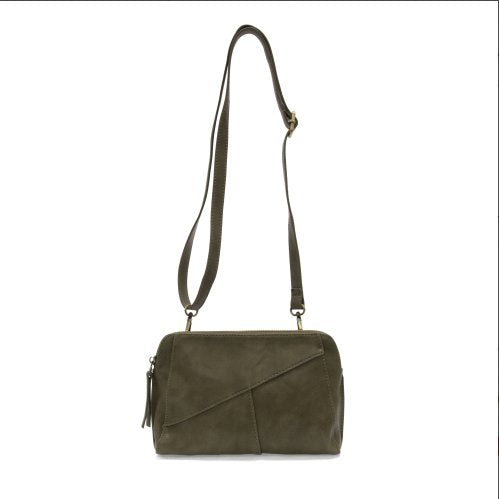 Gigi- Olive Crossbody w/Woven Strap