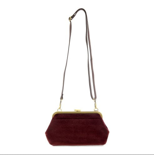 Burgundy Velvet Vivie Wristlet