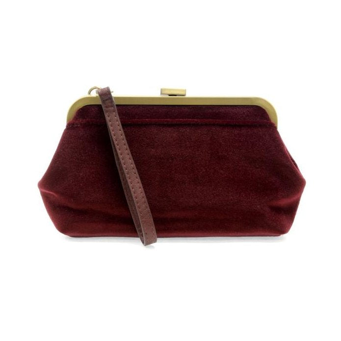 Burgundy Velvet Vivie Wristlet