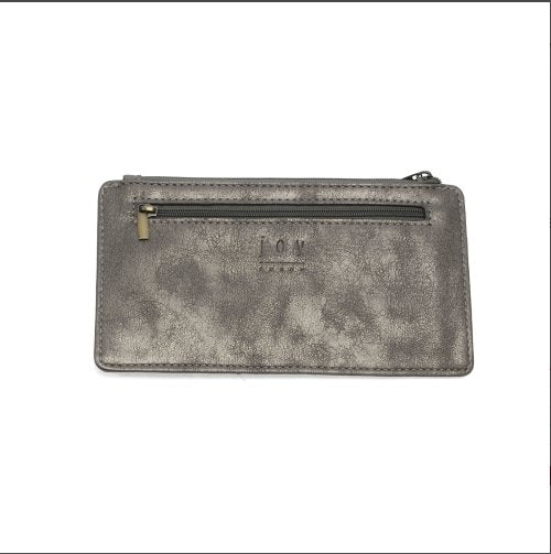 Kara- New Metallic Dk Chrome Mini Wallet