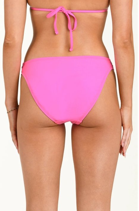 Solid Shirred Side Hipster- Pop Pink