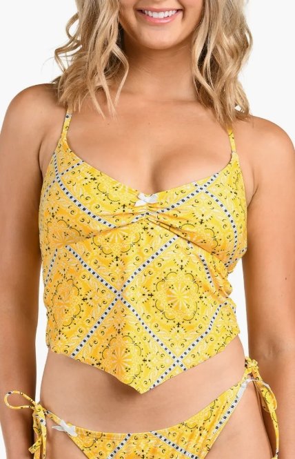 Sunshine Midkini Bikini Top -Dandelion