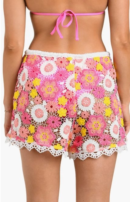 Happy Cover-Up Shorts -Pink